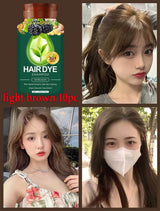 Pure Natural Herbal Hair Dye Shampoo Change Hair Color Cover Gray Hair White Hair Treatment Bubble Plant Hair Dye Hair Care