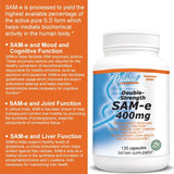 Sam-E 400mg Joint Supplement - Supports Joint Health, Brain Function, Improves Mood, Boosts Energy Levels, Relieves Stress