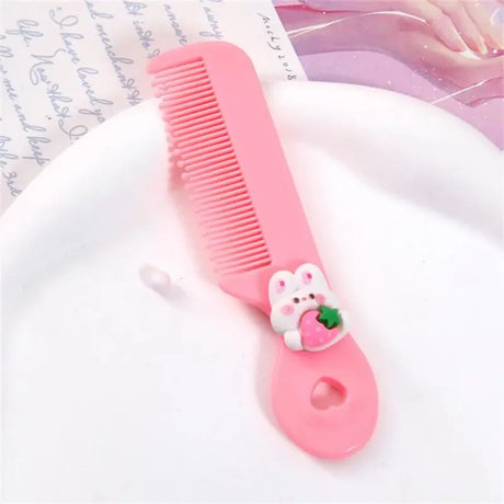 Cartoon Comb Portable Mini Cartoon Baby Rounded Comb Teeth Round Head Smooth Handle Color Toddler's Head Comb for Children
