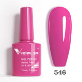 VIP5 Venalisa Nail Gel Polish Jelly Color HEMA/TPO FREE Nude Pink Semi Permanent Soak Off UVLED Gel Polish Sparkle Gel Varnish