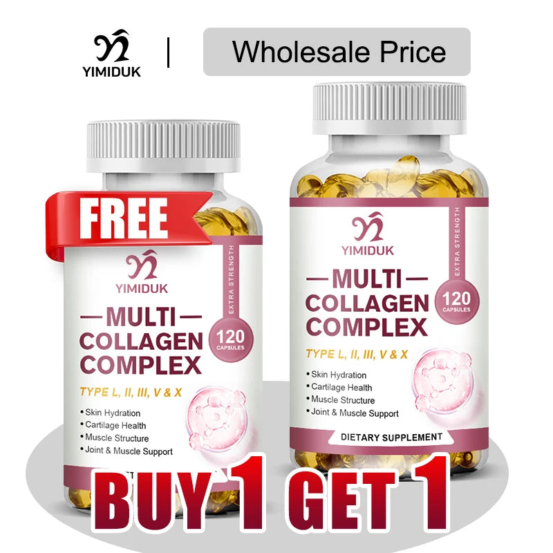 Buy 1 Get 1 Free! Advanced Multi Collagen Complex Supplement, Support Joint Pain Relief, Cartilage Repair & Skin Whitening