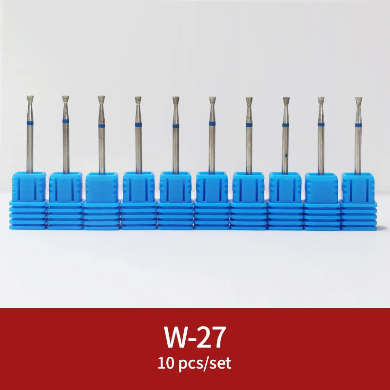 Diamond Ceramic Nail Drill Bits Milling Cutter For Manicure Left Right Rotary Cuticle Files Buffer DIY Nails Accessories Tools