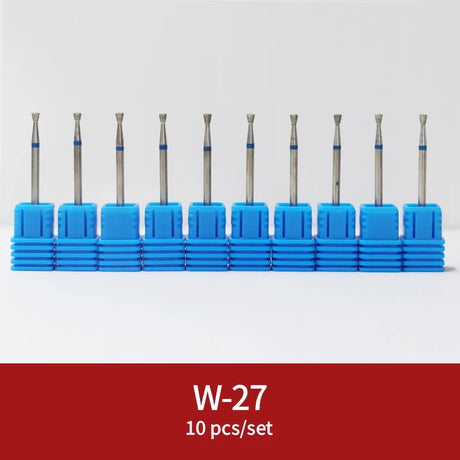 Diamond Ceramic Nail Drill Bits Milling Cutter For Manicure Left Right Rotary Cuticle Files Buffer DIY Nails Accessories Tools