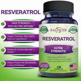 Balincer Resveratrol Complex Supports Cardiovascular Health,Protects Arteries,Boosts Immune System,Promotes Smooth Skin