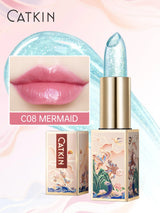 CATKIN Tinted Lip Balm Color Changing Lipstick Ultra Hydrating Natural Lip Moistrurizer with Vitamin E Nourishing For Cracked &