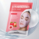5pcs SADOER Strawberry Face Mask Mud Masks Facial Moisturizing Blackhead Removal Clay Skin Care Products