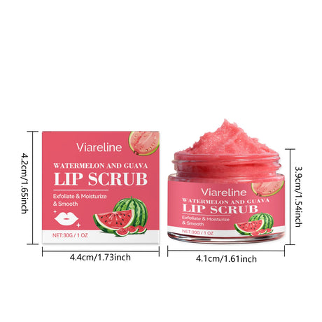 Watermelon Guajava Lip Scrub Natural Fruit Inspired Formula Smoothing Brightening Care For Dry Cracked Lip Repair K-Beauty Care