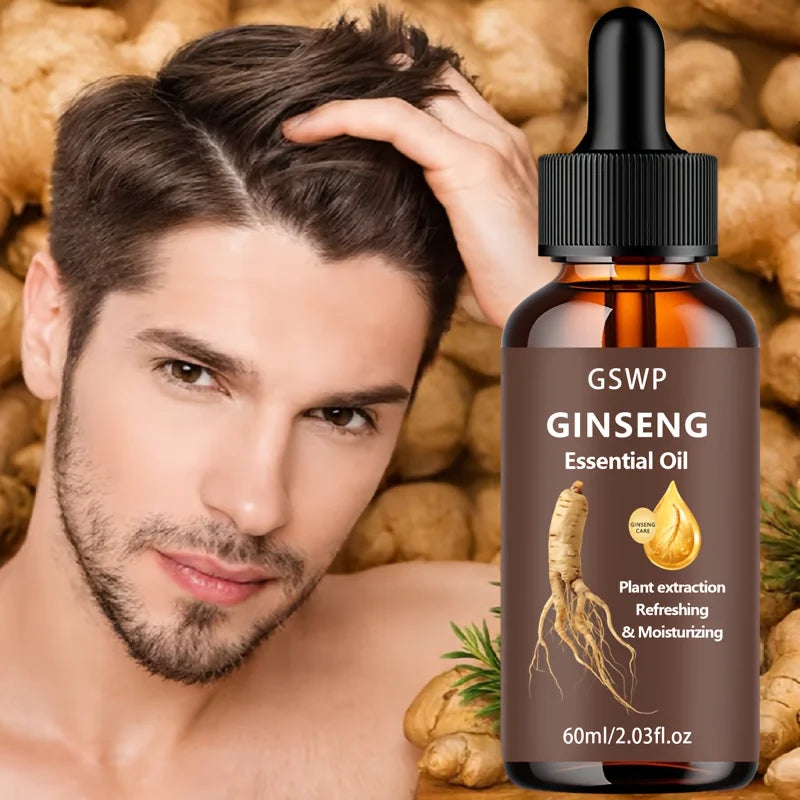 GSWP Ginseng Hair Oil, with Plant Extracts, Is Refreshing and Moisturizing, Reduces Tangles, Nourishes the Scalp. 60/120/180ml