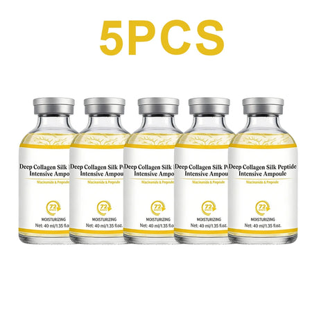 Deep Collagen Silk Peptide Intensive Ampoule Face-Lift Serum with Peptides & Deep Collagen Plumping, Smooth, Korean Skincare