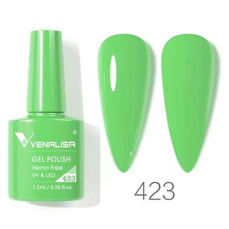 VIP5 Venalisa Nail Gel Polish Jelly Color HEMA/TPO FREE Nude Pink Semi Permanent Soak Off UVLED Gel Polish Sparkle Gel Varnish