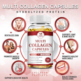 YIMIDUK Multi Collagen Peptides 1500mg Capsules, Supports Skin, Hair, Nails, Joint & Bone Health, Digestion & Daily Vitality