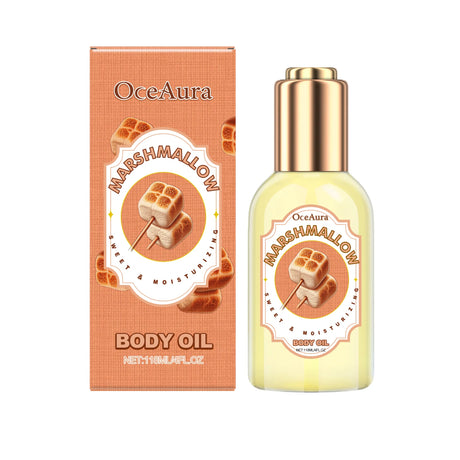 OceAura Strawberry Body Oil Vanilla Sweet Caramel Perfume Moisturizing Skin Barrier Repair Nourish Marshmallow Body Massage Oil