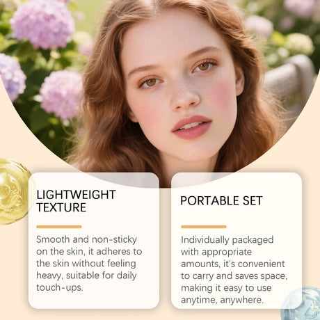 Korean Anti-Aging Microcrystalline Essence Kit with Facial Roller Tool 4*5ML Skin Renewal Facial Skincare
