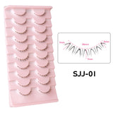 10Pairs Bottom Eyelashes Manga Lower Lashes Clear Band Wispy Small Flame Under Eye Lashes Korean Makeup Cosplay Tools