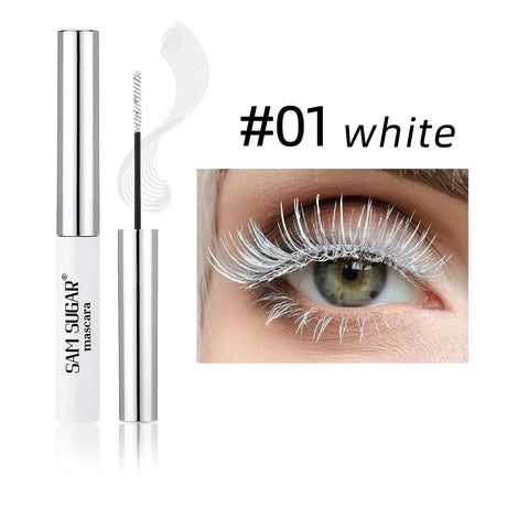 Colorful Slender Mascara Waterproof Fast Drying Curling Eyelashes Multicolor Lashes Makeup Long Lasting Blue Green Cosmetics