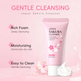LAIKOU Japan Sakura Facial Cleanser Oil Control Cleansing Face Wash Cream Pore Clean
