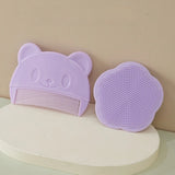 New Baby Hair Comb and Brush Cute Cartoon Whale Infant Soft Silicone Head Massage Comb Hair Cleaning Brush Newborn Bathing Tools