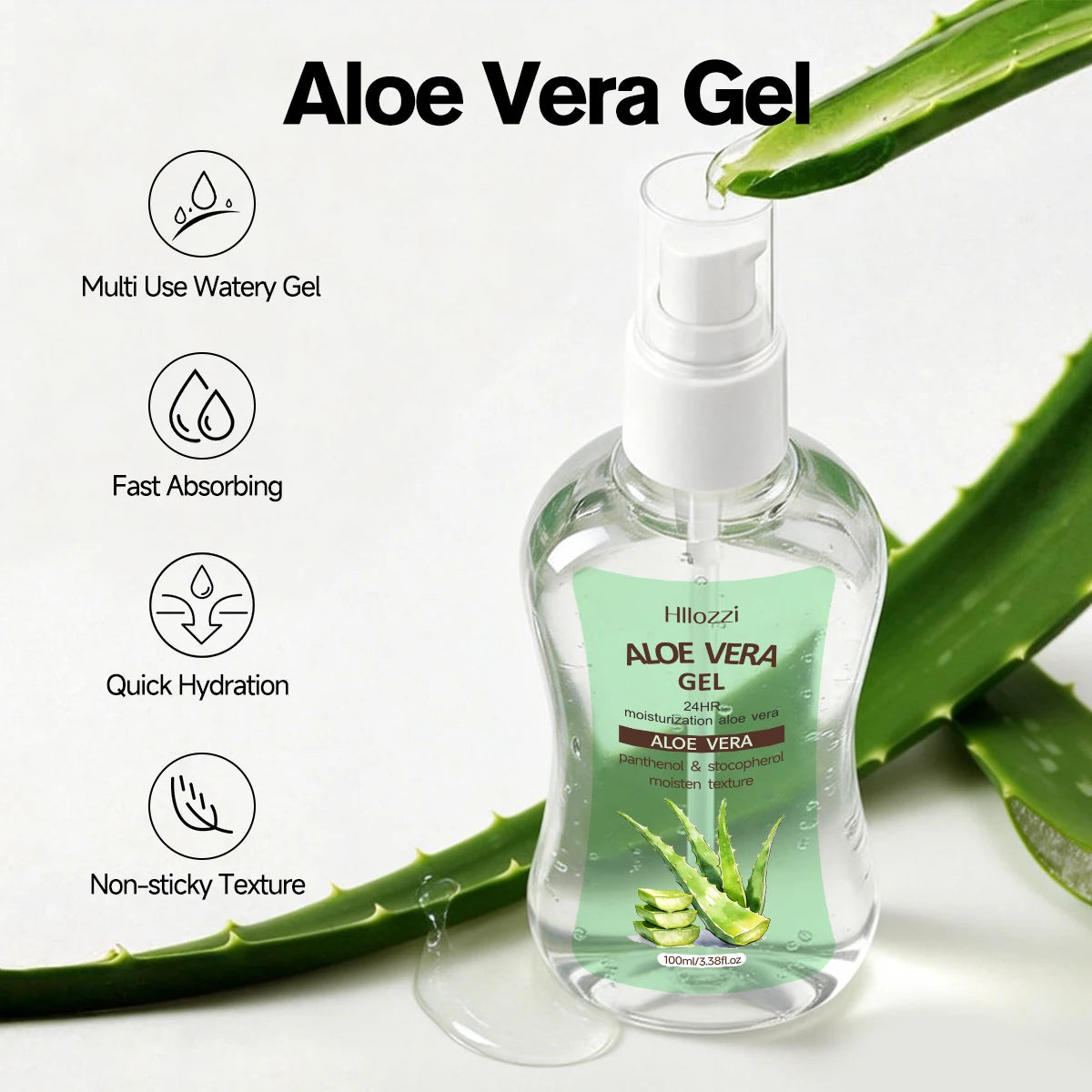 MOISTURIZER AFTER SUN ALOE VERA GEL，Quick absorption, non-greasy texture, post-sun hydration, suitable for both men and women