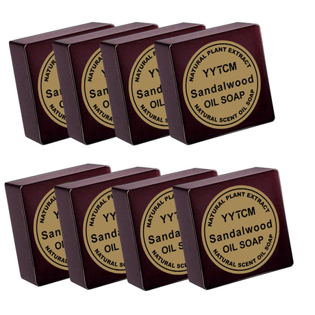 Sandalwood Soap, Men's Fragrance Soap, Long-Lasting Light Fragrance, Bath, Hand-Washing, Face-Washing Soap, Gentle Skin Care, Gift-Giving, Personal Use 65G/Piece