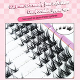 Fox False Eyelashes 1 box 80 Bundles Mink Eyelashes Extension Natural Volume Faux Eyelashes 3D Russian 8-13mm Mix Lashes Makeup