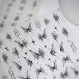 3D Embossed Butterfly Nail Art Stickers Decals Self-Adhesive Nail stickers 5D Black Butterfly Nail Supplies