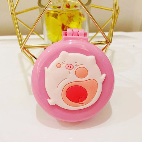 Hot Sale Pink Portable Mini Round Hair Comb Mirror Pocket Small Size Traveling Massage Folding Hair Comb for Baby Hair Brushes