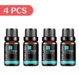 MAYJAM 4 Bottles Essential Oils Jasmine Lavender Eucalyptus Vanilla Sandalwood Frankincense Sweet Orange Patchouli Juniper Oil