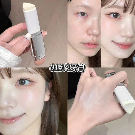 2-in-1 Color-Changing Foundation Stick Liquid Lightweight Moisturizing Brightening Foundation Color Changing For All Skin Types