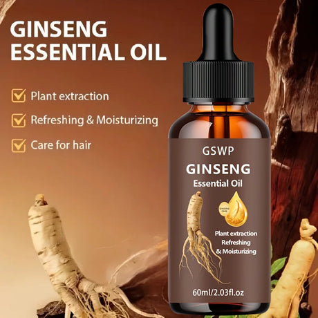 GSWP Ginseng Hair Oil, with Plant Extracts, Is Refreshing and Moisturizing, Reduces Tangles, Nourishes the Scalp. 60/120/180ml