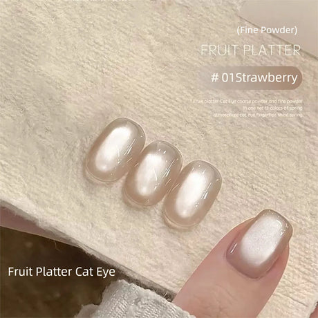 MN 1-20pcs 12ML Pink Gold Cat Eye Ocean Bubble Glass Beads Cat Eye Gel Nail Polish Blue Nails UV Light Nails Green Nails