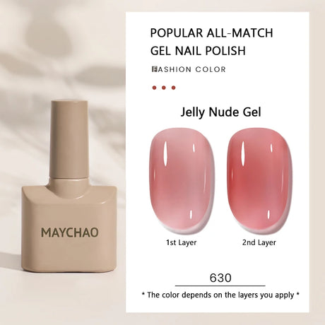 MAYCHAO Gel Nail Polish 12ML Full Coverage Base Top Coat Soak Off Gel Polish UV LED Gel Semi Permanent Varnishes Design Nail Art