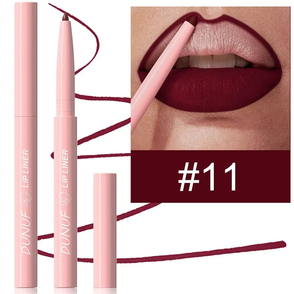 6Pcs Velvet Matte Lip Liner Pencil Set High Pigment Smooth Silky Texture Easy to Color & Define Lip Contours Daily Lip Makeup