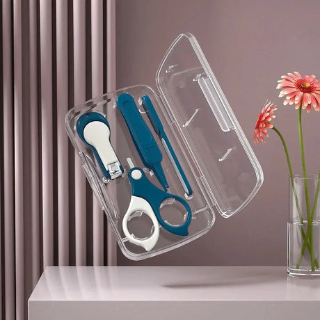 Newborn Baby Nail Scissor Baby Nail Care Tool Kid Safe Portable Nail Clipper Trimmer Tweezer with Box Children Manicure Kit