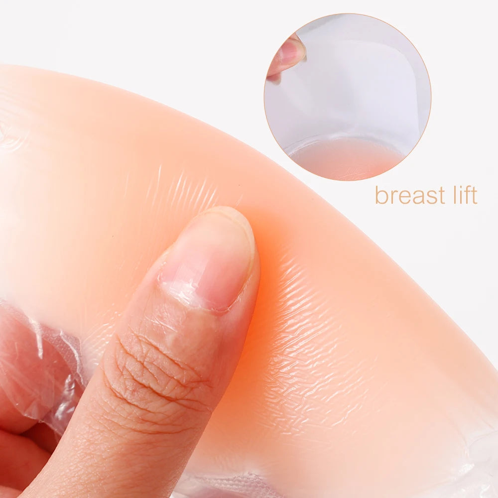 Women Lift Up Invisible  Reusable Self Adhesive Silicone Breast Lift Tape Nipple Cover Chest Paste Push Up Party Dress Bras