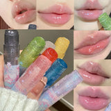 Fruit Jelly Shimmer Color-Change Lip Balm Hydrating Moisturizer Tinted Lip Care for Plump Juicy Lips Water Gloss Lipstick Makeup