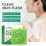 1/2PCS SADOER Aloe Facial Soap Face Wash Foam Facial Cleanser Moisturizing Hydrating Oil Control Body Bathing Handmade