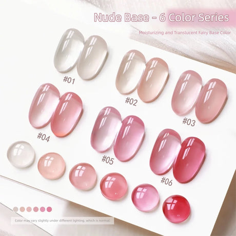 MIANEL 10ML Pure Desire Blush Jelly Gel Nail Polish 2026 New Ice Clear Nude Clear Nail Polish Pink Nails 1-9pcs