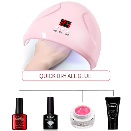 LULAA Portable Nail Lamp Professional Fast Curing Nail Dryer UV LED Nail Light for Acrylic Nails Gel Polish Travel Home