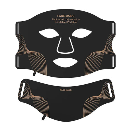 7 Color LED Face Mask with Neck Wireless Portable Red Light Therapy for Anti-Aging, Wrinkles, Skin Rejuvenation, Home Use