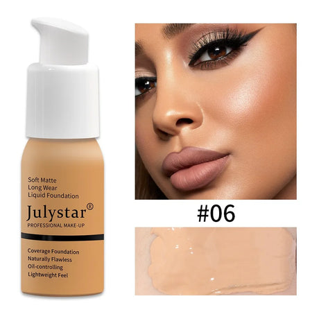 New Long Lasting Liquid Foundation Waterproof Oil Control Full Coverage Concealer Brighten Matte Moisturizing Primer Makeup Base