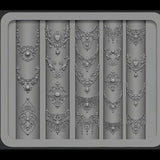 3D Silicone Nail Art Mold for DIY Manicure European Style Retro Lace Design Transparent Decorative Template