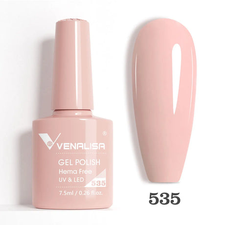 VIP5 Venalisa Nail Gel Polish Jelly Color HEMA/TPO FREE Nude Pink Semi Permanent Soak Off UVLED Gel Polish Sparkle Gel Varnish