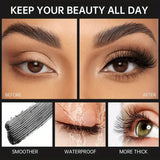 Steel Tube Mascara-Special Spiral Brush, Waterproof Long-Lasting Silk Fiber Mascara, Keep Each Eyelash Curled for a Long Time Ma