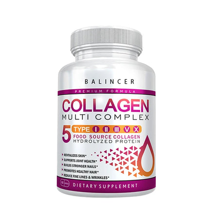 Multi Collagen Supplement - Skin Care Capsules, Firming Skin, Promoting Hair and Nail Growth, Anti-oxidant