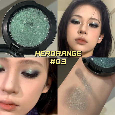 Smoked Blue Sparkling Shiny Eyeshadow Cream Monochrome Eye Shadow Metallic Purple Green Diamond Brightening Glitter Highlighter