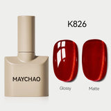 MAYCHAO Glitter Gel Nail Polish 7.3ml Semi-permanent Sequins Shiny Gel Base Top Coat Soak Off UV LED Varnish Nail Art Decoration
