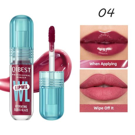 1PC mirror lip gloss, moisturizing, lightweight, non greasy, long-lasting luster, non stick to cup lip gloss