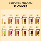 12Pcs Matte Lip Liner Pencil Set With Liquid Lip Gloss Waterproof Long Lasting Non-transfer Nude Brown Lip Makeup Kit Plump Lip Contour Cosmetic For Women