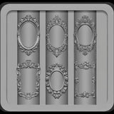 3D Silicone Nail Art Mold for DIY Manicure European Style Retro Lace Design Transparent Decorative Template