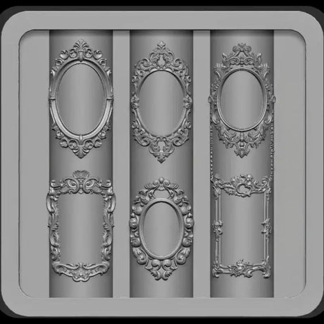 3D Silicone Nail Art Mold for DIY Manicure European Style Retro Lace Design Transparent Decorative Template